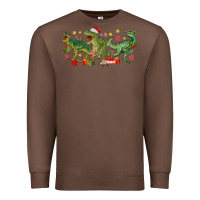 Chestnut christmas dinosaurs Premium Sweatshirt - MaliasSmallBusiness
