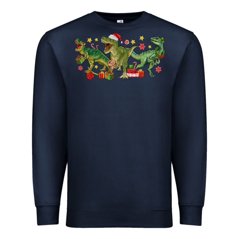 Christmas Dinosaurs Premium Sweatshirt by MaliasSmallBusiness | Teevron