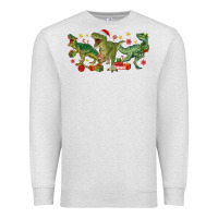 Oatmeal Heather christmas dinosaurs Premium Sweatshirt - MaliasSmallBusiness