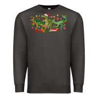Smoke christmas dinosaurs Premium Sweatshirt - MaliasSmallBusiness