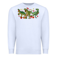 White christmas dinosaurs Premium Sweatshirt - MaliasSmallBusiness
