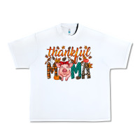White thankful mama pig Urban Heavy Tee - RacoonDesign