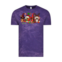 Cloud Purple christmas afro gnomies Vintage Tee - FaDigitalArtStudio
