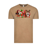 Vintage Coffee christmas afro gnomies Vintage Tee - FaDigitalArtStudio