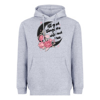 Heather Grey all good things are wild and free Heavyweight Hoodie - MaliasSmallBusiness