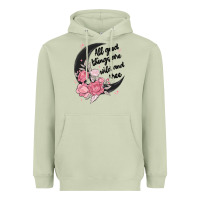 Matcha all good things are wild and free Heavyweight Hoodie - MaliasSmallBusiness