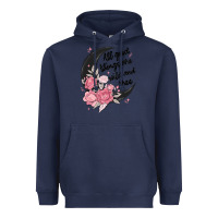 Navy all good things are wild and free Heavyweight Hoodie - MaliasSmallBusiness
