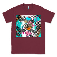 Burgundy race heart tumbler Classic Tee - AdoDesignShop