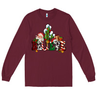 Burgundy believe christmas and santa Long Sleeve Tee - AdoDesignShop