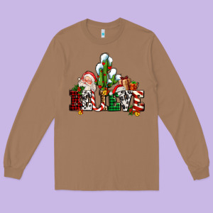 Believe Christmas And Santa Long Sleeve Tee Designed By Adodesignshop