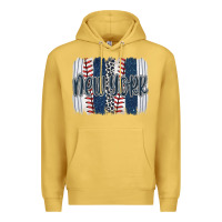 Antique Gold new york baseball team spirit brushstrokes Premium Hoodie - Artiststas