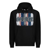 Black new york baseball team spirit brushstrokes Premium Hoodie - Artiststas