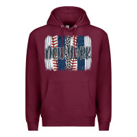 New York Baseball Team Spirit Brushstrokes Premium Hoodie | Teevron