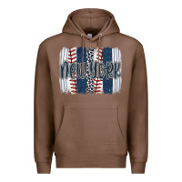Chestnut new york baseball team spirit brushstrokes Premium Hoodie - Artiststas