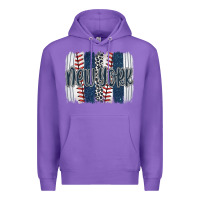 Purple new york baseball team spirit brushstrokes Premium Hoodie - Artiststas
