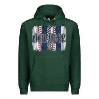 Sports Green new york baseball team spirit brushstrokes Premium Hoodie - Artiststas
