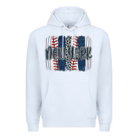 White new york baseball team spirit brushstrokes Premium Hoodie - Artiststas