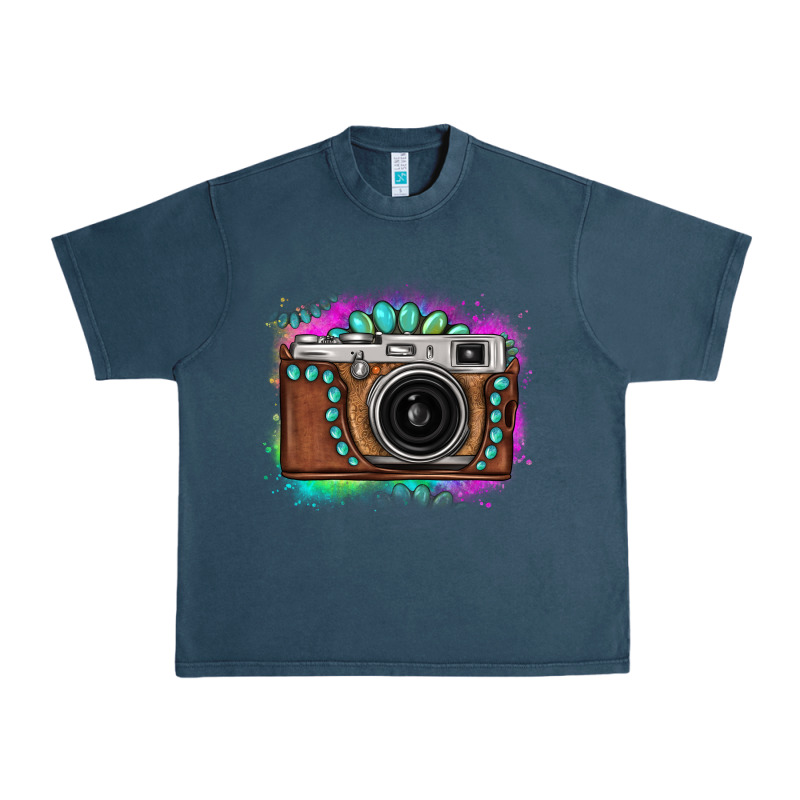 Tie Dye Gemstone Vintage Camera Urban Heavy Tee by FaDigitalArtStudio | Teevron