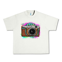 Pistachio tie dye gemstone vintage camera Urban Heavy Tee - FaDigitalArtStudio
