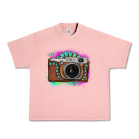 Salmon tie dye gemstone vintage camera Urban Heavy Tee - FaDigitalArtStudio