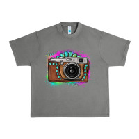 Tornado tie dye gemstone vintage camera Urban Heavy Tee - FaDigitalArtStudio