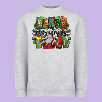 Merry Christmas Yall Heavyweight Sweatshirt Designed By Cowhidedigitalart