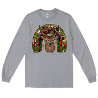 Heather Grey deer rainbow Long Sleeve Tee - JahusDesignShop