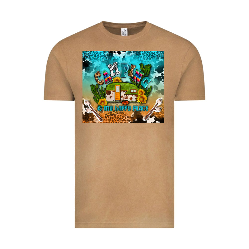 Camping Is My Happy Place Vintage Tee by AdoDesignShop | Teevron