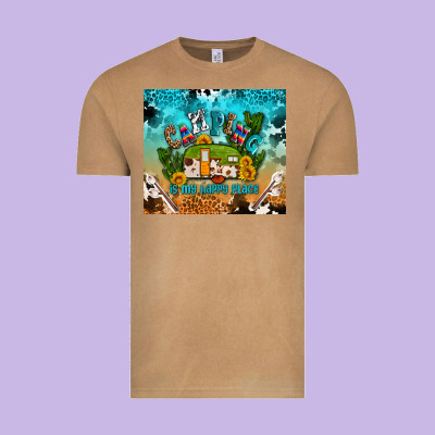 Camping Is My Happy Place Vintage Tee Designed By Adodesignshop