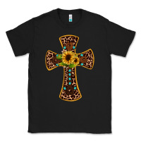 Black leopard gemstone sunflower cross Classic Tee - JahusDesignShop
