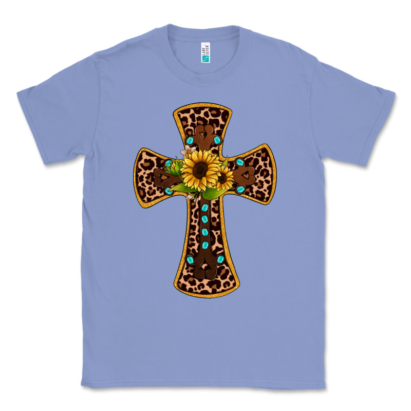 Leopard Gemstone Sunflower Cross Classic Tee by JahusDesignShop | Teevron