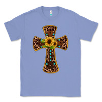 Colony Blue leopard gemstone sunflower cross Classic Tee - JahusDesignShop