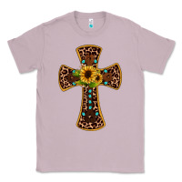Lilac leopard gemstone sunflower cross Classic Tee - JahusDesignShop