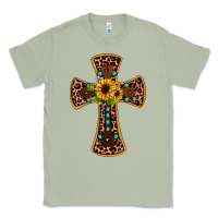 Matcha leopard gemstone sunflower cross Classic Tee - JahusDesignShop