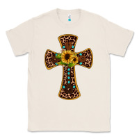 Natural leopard gemstone sunflower cross Classic Tee - JahusDesignShop