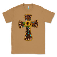 Toasted Coconut leopard gemstone sunflower cross Classic Tee - JahusDesignShop