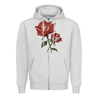 Dove Grey love rose grandiflora rose Zipper Hoodie - LillyAllenDesigns