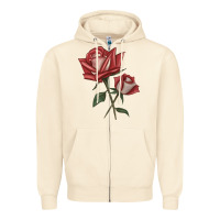 Sandshell love rose grandiflora rose Zipper Hoodie - LillyAllenDesigns