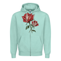 Seafoam love rose grandiflora rose Zipper Hoodie - LillyAllenDesigns