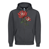 Smoke love rose grandiflora rose Zipper Hoodie - LillyAllenDesigns