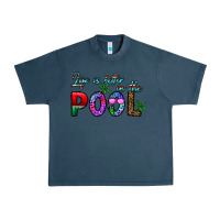 Midnight Navy life is better İn the pool Urban Heavy Tee - CowhideDigitalArt