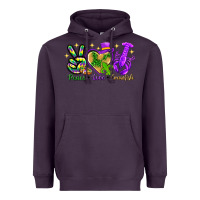 Plum peace love crawfish Heavyweight Hoodie - NancyCooperArtShop