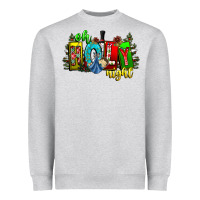 Heather Grey oh holy night Heavyweight Sweatshirt - CowhideDigitalArt