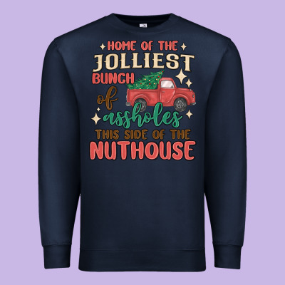 Home Of The Jollıest Bunch Of Assholes Thıs Sıd Premium Sweatshirt Designed By Maliassmallbusiness