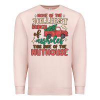 Pale Pink home of the jollıest bunch of assholes thıs sıd Premium Sweatshirt - MaliasSmallBusiness