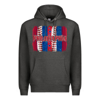 Charcoal Heather philadelphia baseball team spirit brushstrokes Premium Hoodie - Artiststas