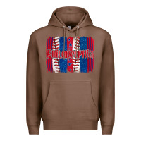 Chestnut philadelphia baseball team spirit brushstrokes Premium Hoodie - Artiststas