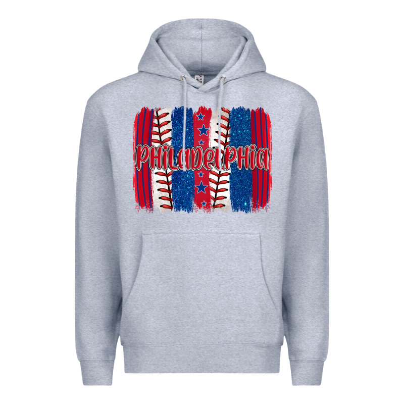 Philadelphia Baseball Team Spirit Brushstrokes Premium Hoodie by Artiststas | Teevron