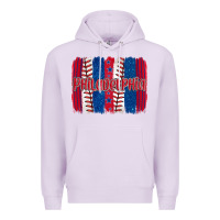 Lilac philadelphia baseball team spirit brushstrokes Premium Hoodie - Artiststas