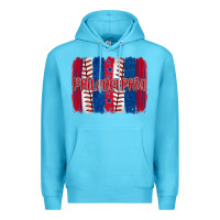 Ocean Blue philadelphia baseball team spirit brushstrokes Premium Hoodie - Artiststas